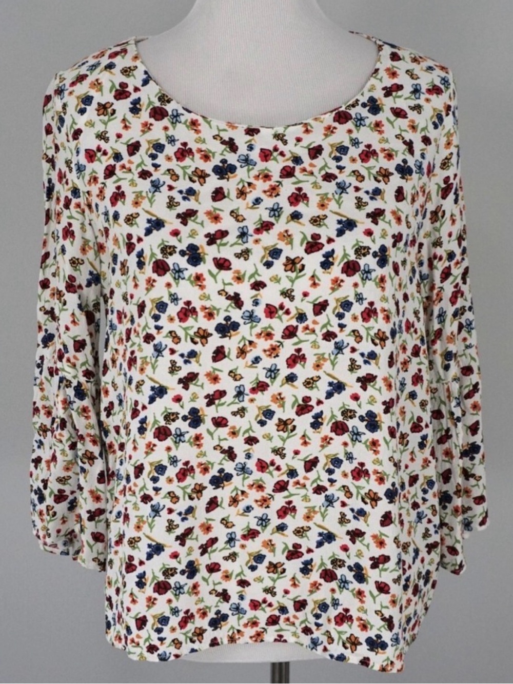 Zara Floral Print White Women's Blouse - Multicolor